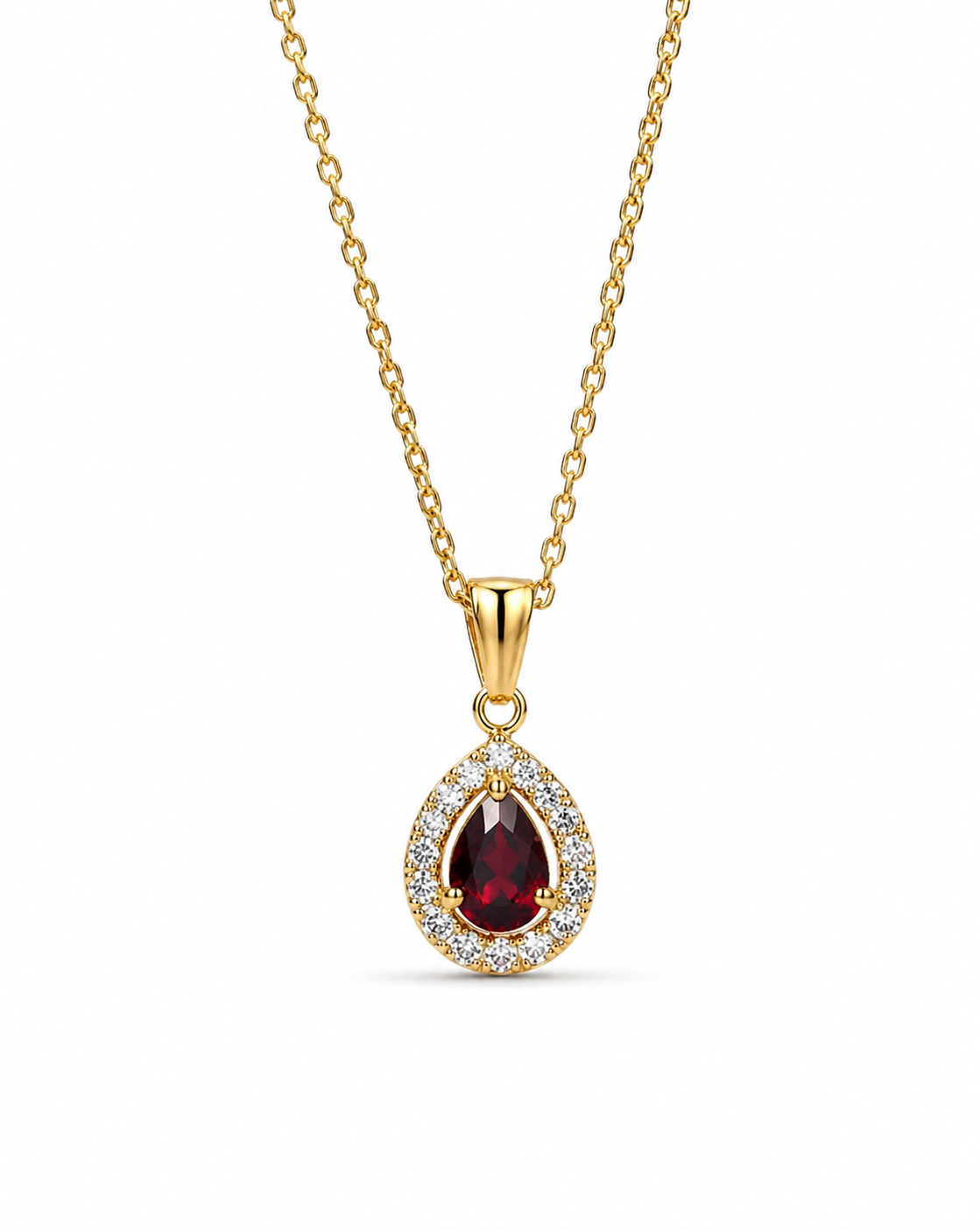 Royal Ruby Drop Necklace