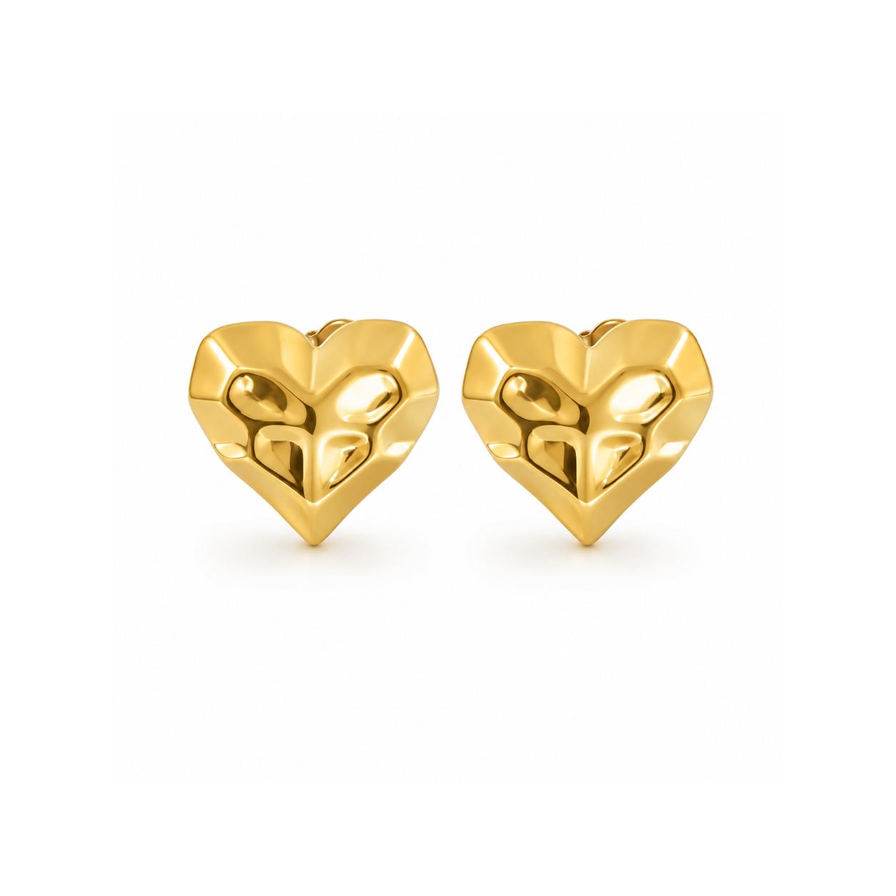 Sculpted Heart Earrings