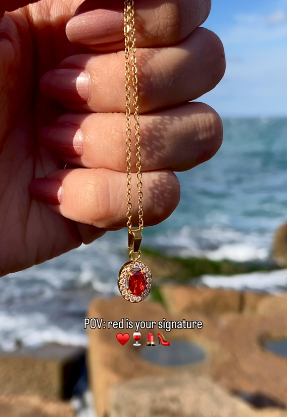 Crimson Icon Necklace
