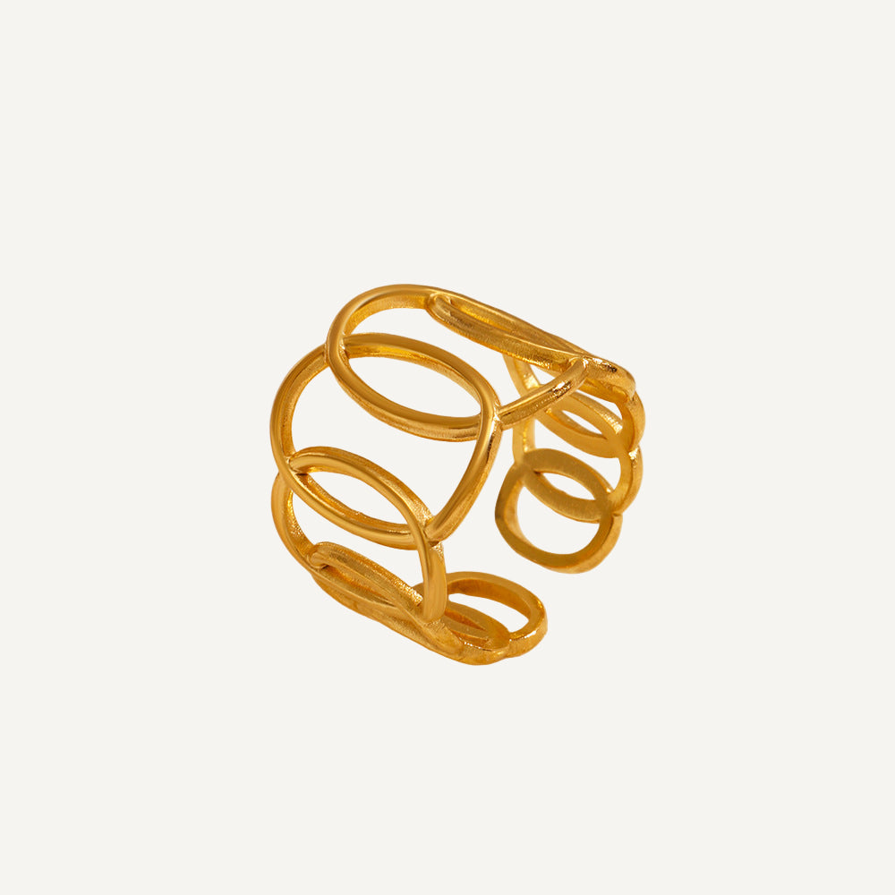Golden Orbit Ring
