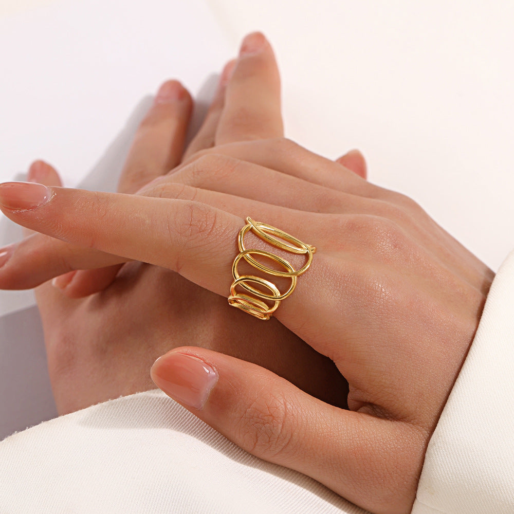 Golden Orbit Ring