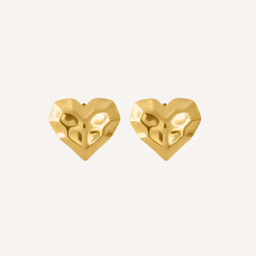 Sculpted Heart Earrings